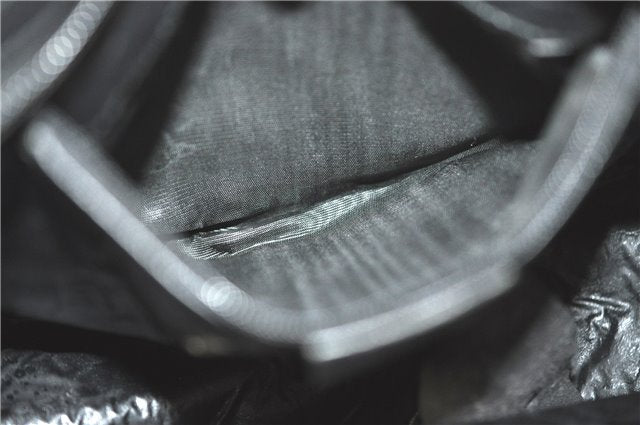 Authentic GUCCI Hand Bag Purse GG Canvas Leather 0021084 Black J5216