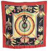 Authentic HERMES Carre 90 Scarf "BRAZIL" Silk Wine Red J5217