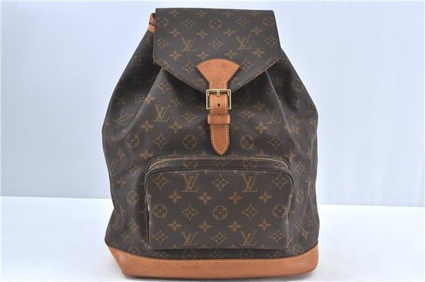 Authentic Louis Vuitton Monogram Montsouris GM Backpack M51135 LV J5223