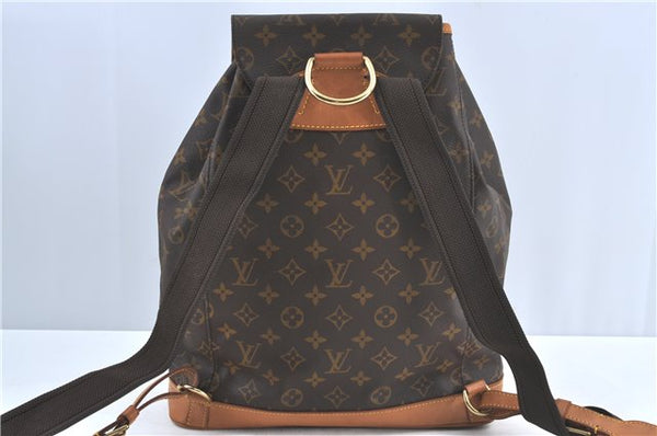 Authentic Louis Vuitton Monogram Montsouris GM Backpack M51135 LV J5223