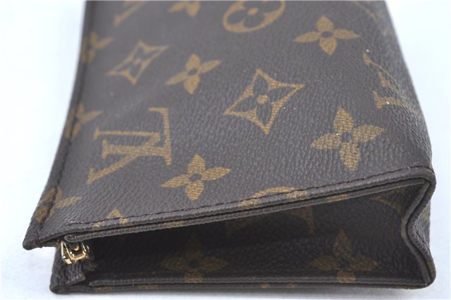 Authentic Louis Vuitton Monogram Poche Toilette 15 M47546 Cosmetics Pouch J5230