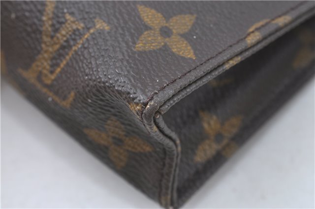 Authentic Louis Vuitton Monogram Poche Toilette 15 M47546 Cosmetics Pouch J5230