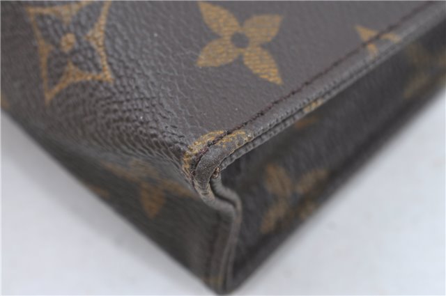 Authentic Louis Vuitton Monogram Poche Toilette 15 M47546 Cosmetics Pouch J5230