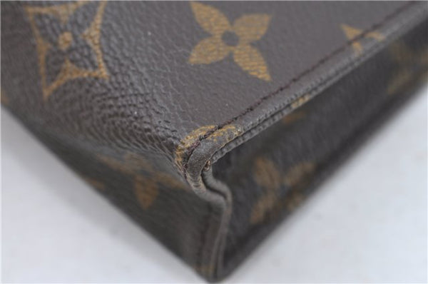 Authentic Louis Vuitton Monogram Poche Toilette 15 M47546 Cosmetics Pouch J5230
