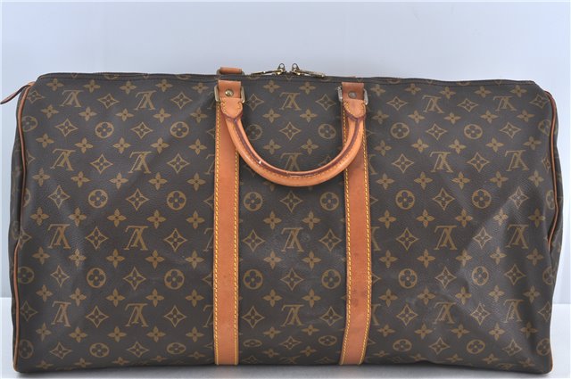 Authentic Louis Vuitton Monogram Keepall 55 Travel Boston Bag M41424 LV J5234