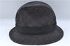 Authentic GUCCI Bucket Hat GG Cotton Leather Size L Brown Black J5252