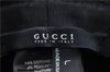 Authentic GUCCI Bucket Hat GG Cotton Leather Size L Brown Black J5252