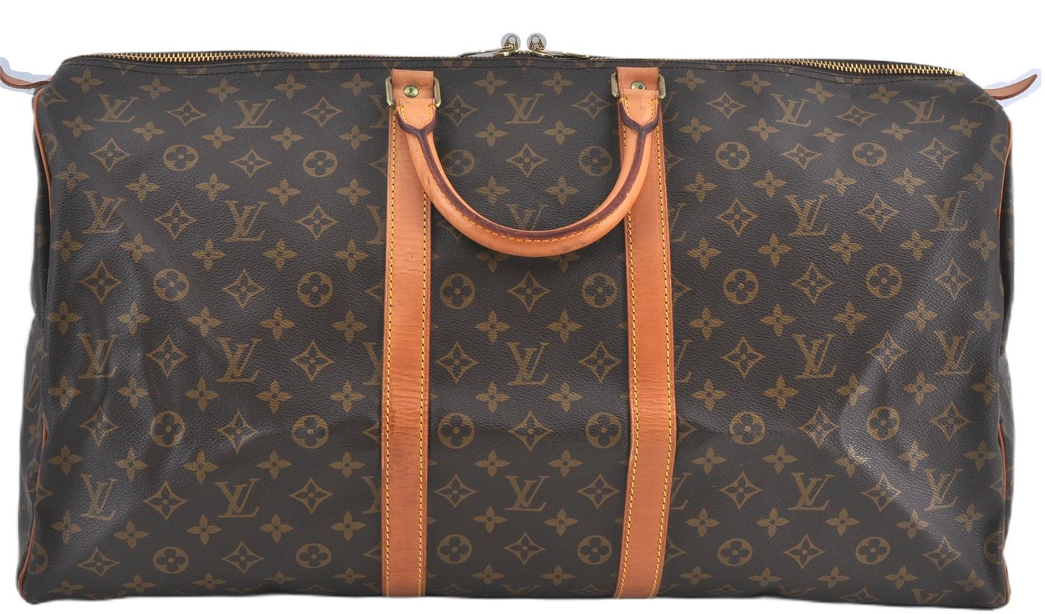 Authentic Louis Vuitton Monogram Keepall 55 Travel Boston Bag M41424 LV J5280