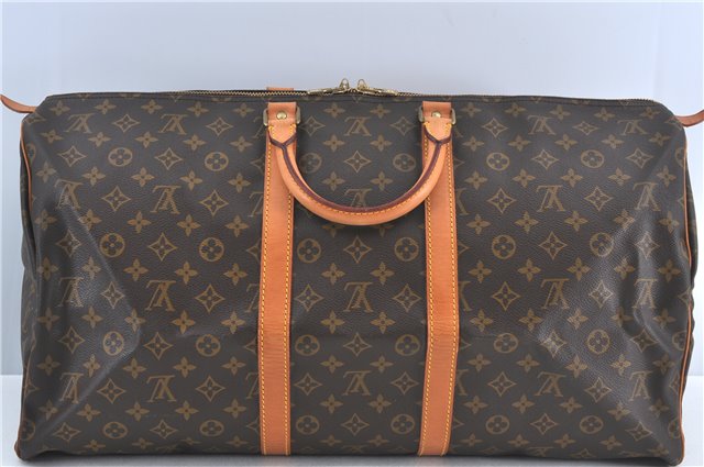 Authentic Louis Vuitton Monogram Keepall 55 Travel Boston Bag M41424 LV J5280