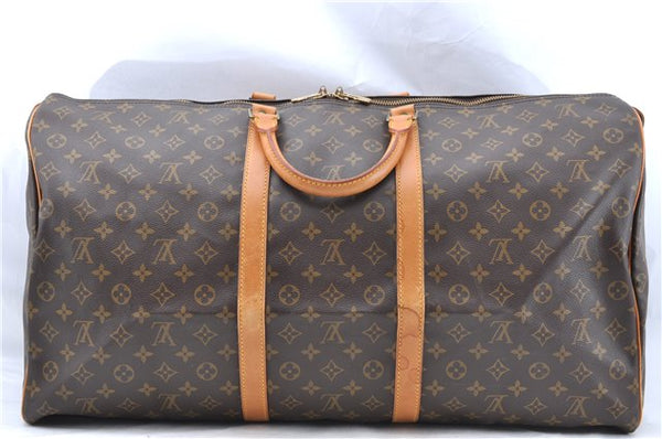 Authentic Louis Vuitton Monogram Keepall 60 Travel Boston Bag M41422 LV J5289