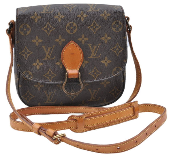 Authentic Louis Vuitton Monogram Saint Cloud MM M51243 Shoulder Cross Bag J5294