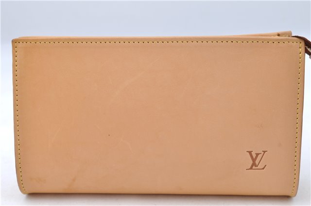 Authentic Louis Vuitton Nomade Pouch Purse Beige LV J5296