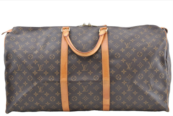 Authentic Louis Vuitton Monogram Keepall 60 Travel Boston Bag M41422 LV J5299