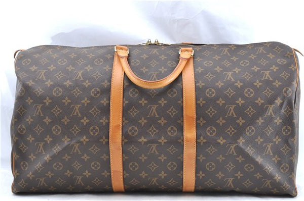 Authentic Louis Vuitton Monogram Keepall 60 Travel Boston Bag M41422 LV J5299