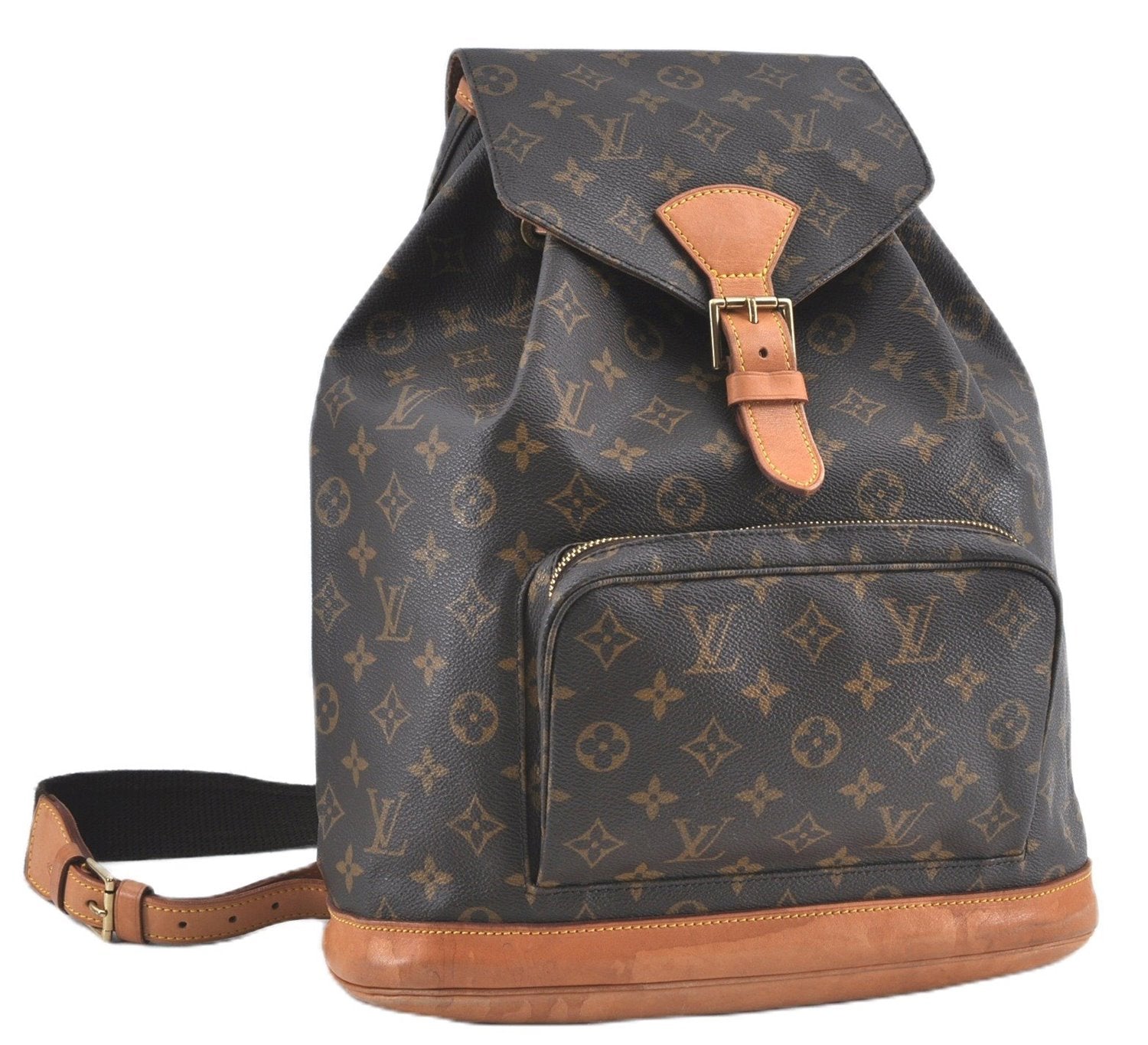 Authentic Louis Vuitton Monogram Montsouris GM Backpack M51135 LV J5313