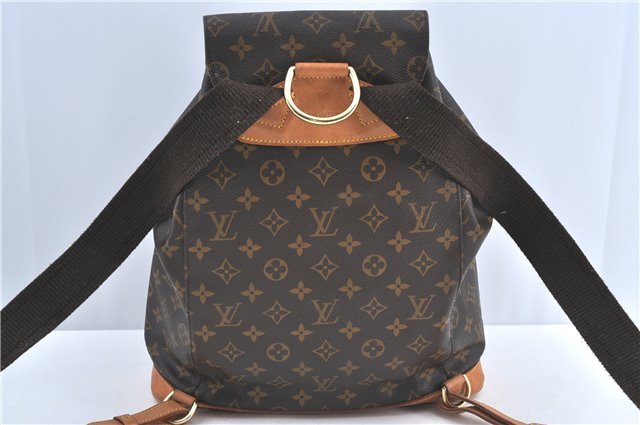 Authentic Louis Vuitton Monogram Montsouris GM Backpack M51135 LV J5313