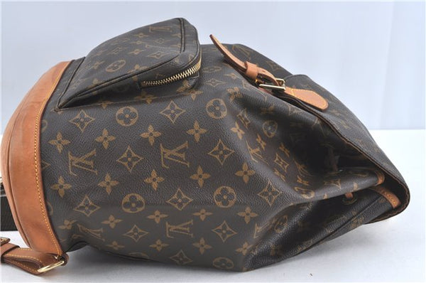 Authentic Louis Vuitton Monogram Montsouris GM Backpack M51135 LV J5313
