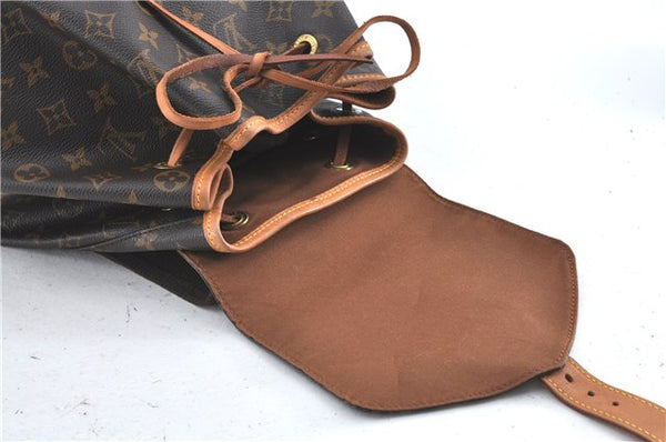 Authentic Louis Vuitton Monogram Montsouris GM Backpack M51135 LV J5313