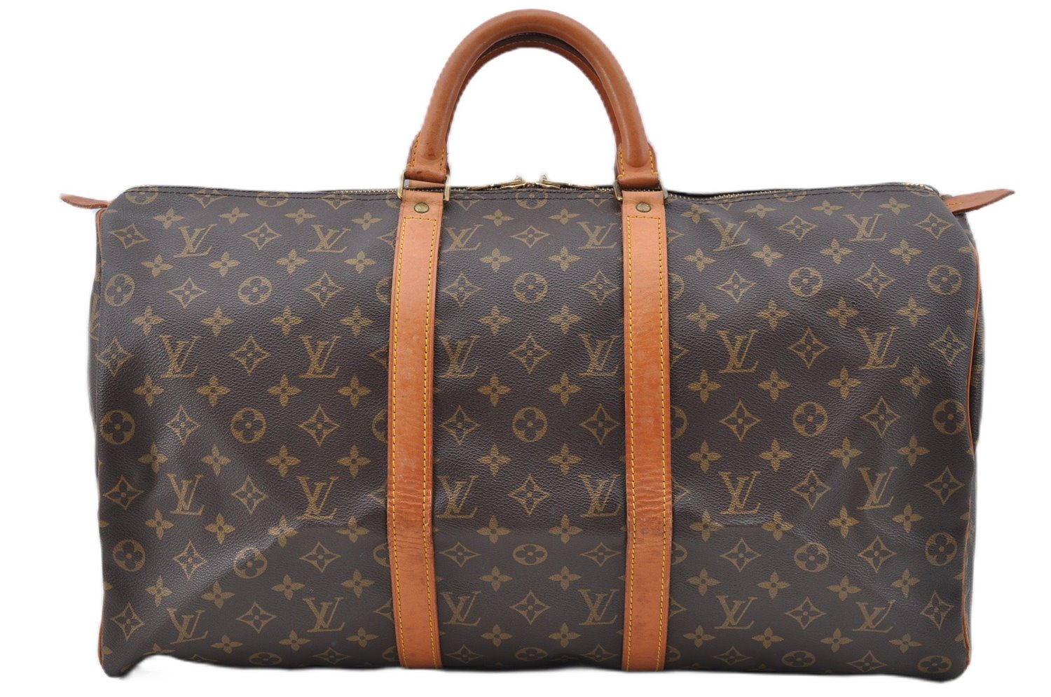 Authentic Louis Vuitton Monogram Keepall 50 Travel Boston Bag M41426 LV J5317