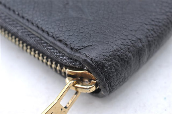 Authentic Louis Vuitton Empreinte Zippy Wallet Long Purse Black LV J5319