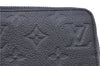 Authentic Louis Vuitton Empreinte Zippy Wallet Long Purse Black LV J5319