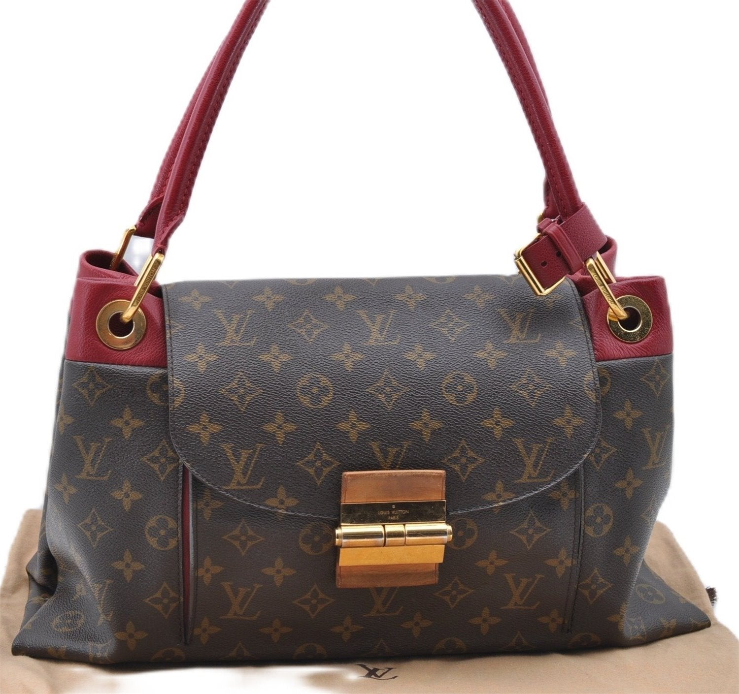 Authentic Louis Vuitton Monogram Olympe Shoulder Hand Bag Purse M40732 LV J5326