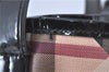 Authentic BURBERRY Vintage PVC Leather Shoulder Tote Bag Beige J5346