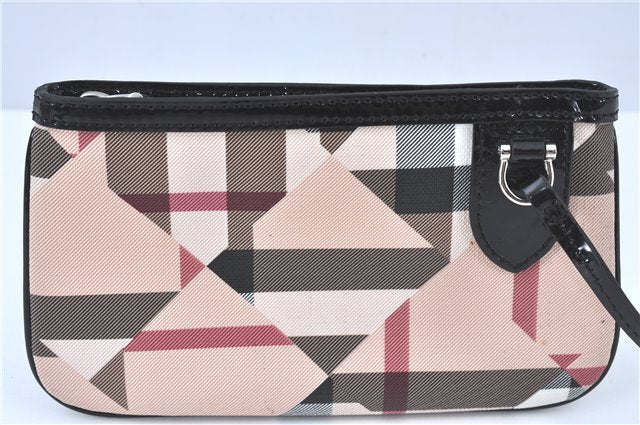 Authentic BURBERRY Vintage PVC Leather Shoulder Tote Bag Beige J5346