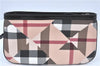 Authentic BURBERRY Vintage PVC Leather Shoulder Tote Bag Beige J5346