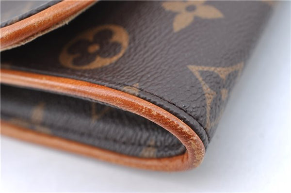 Authentic Louis Vuitton Monogram Pochette Twin PM Shoulder Bag M51854 LV J5366