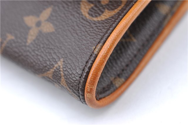 Authentic Louis Vuitton Monogram Pochette Twin PM Shoulder Bag M51854 LV J5366