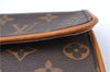 Authentic Louis Vuitton Monogram Pochette Twin PM Shoulder Bag M51854 LV J5366