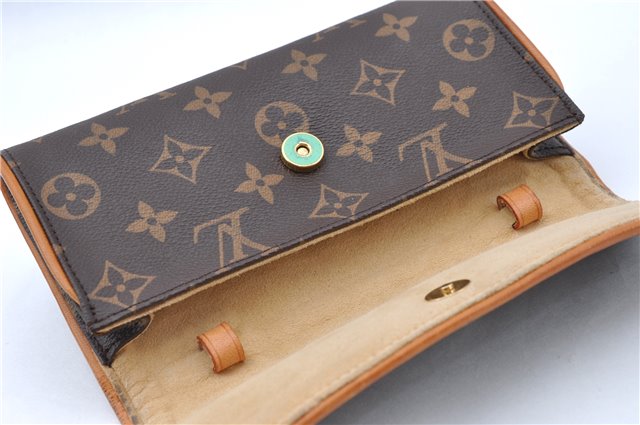 Authentic Louis Vuitton Monogram Pochette Twin PM Shoulder Bag M51854 LV J5366