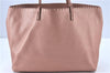 Authentic FENDI Selleria Shoulder Tote Bag Leather Pink Gold J5377