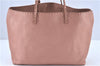 Authentic FENDI Selleria Shoulder Tote Bag Leather Pink Gold J5377