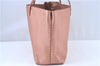 Authentic FENDI Selleria Shoulder Tote Bag Leather Pink Gold J5377