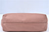 Authentic FENDI Selleria Shoulder Tote Bag Leather Pink Gold J5377