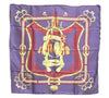 Authentic HERMES Carre 90 Scarf "BRIDE DE COUR" Silk Purple Box J5379