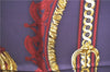 Authentic HERMES Carre 90 Scarf "BRIDE DE COUR" Silk Purple Box J5379