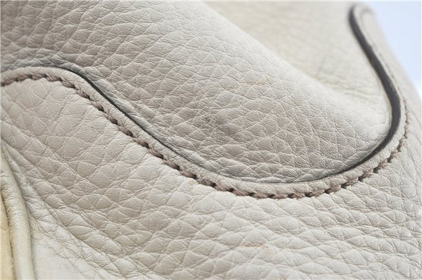 Authentic GUCCI Bamboo 2Way Shoulder Hand Bag Leathe 308360 Ivory J5410