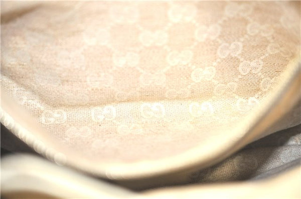 Authentic GUCCI Bamboo 2Way Shoulder Hand Bag Leathe 308360 Ivory J5410