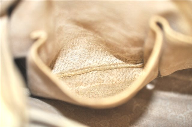 Authentic GUCCI Bamboo 2Way Shoulder Hand Bag Leathe 308360 Ivory J5410