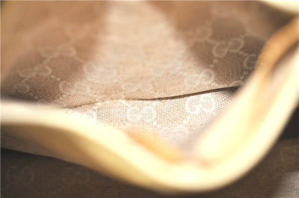 Authentic GUCCI Bamboo 2Way Shoulder Hand Bag Leathe 308360 Ivory J5410