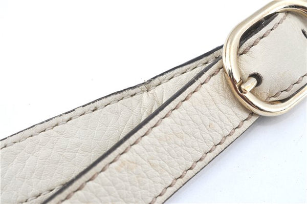 Authentic GUCCI Bamboo 2Way Shoulder Hand Bag Leathe 308360 Ivory J5410