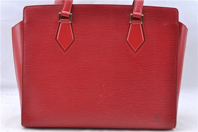 Authentic Louis Vuitton Epi Duplex Shoulder Tote Bag Red M52427 LV J5414