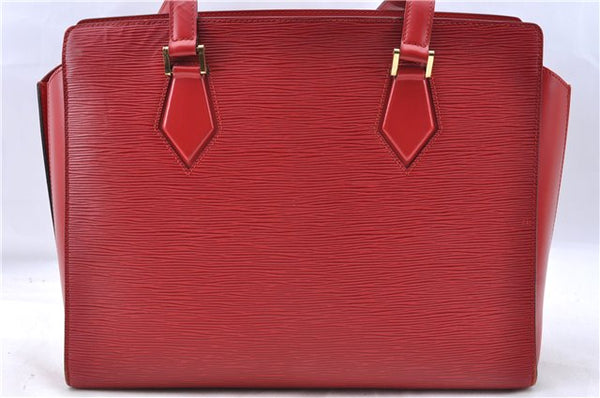 Authentic Louis Vuitton Epi Duplex Shoulder Tote Bag Red M52427 LV J5414