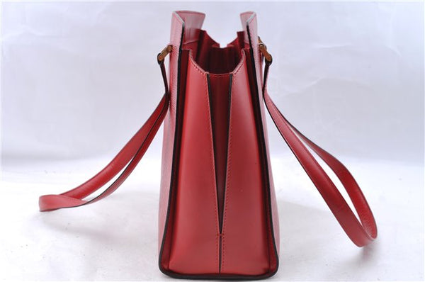 Authentic Louis Vuitton Epi Duplex Shoulder Tote Bag Red M52427 LV J5414
