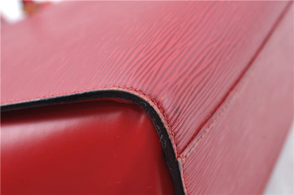 Authentic Louis Vuitton Epi Duplex Shoulder Tote Bag Red M52427 LV J5414