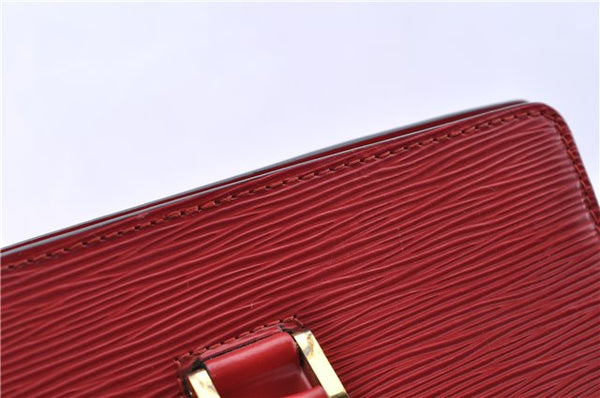 Authentic Louis Vuitton Epi Duplex Shoulder Tote Bag Red M52427 LV J5414