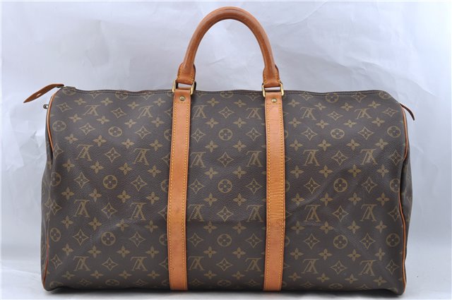 Authentic Louis Vuitton Monogram Keepall 50 Travel Boston Bag Old Model LV J5418